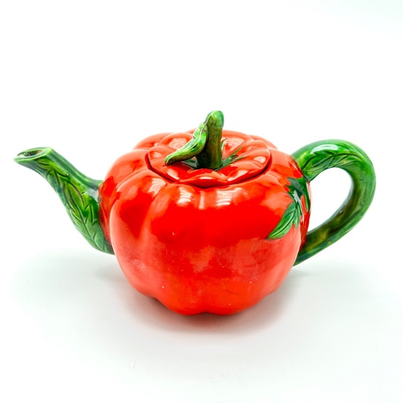 Vintage Tomato Teapot Maruhon Ware from Japan With Lid C, 1950. - Picture 3 of 7